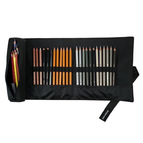 KOH-I-NOOR ROLLO ASTUCCIO ARROTOLABILE 24 SCOMPARTI INTERNI CHIUSURA …